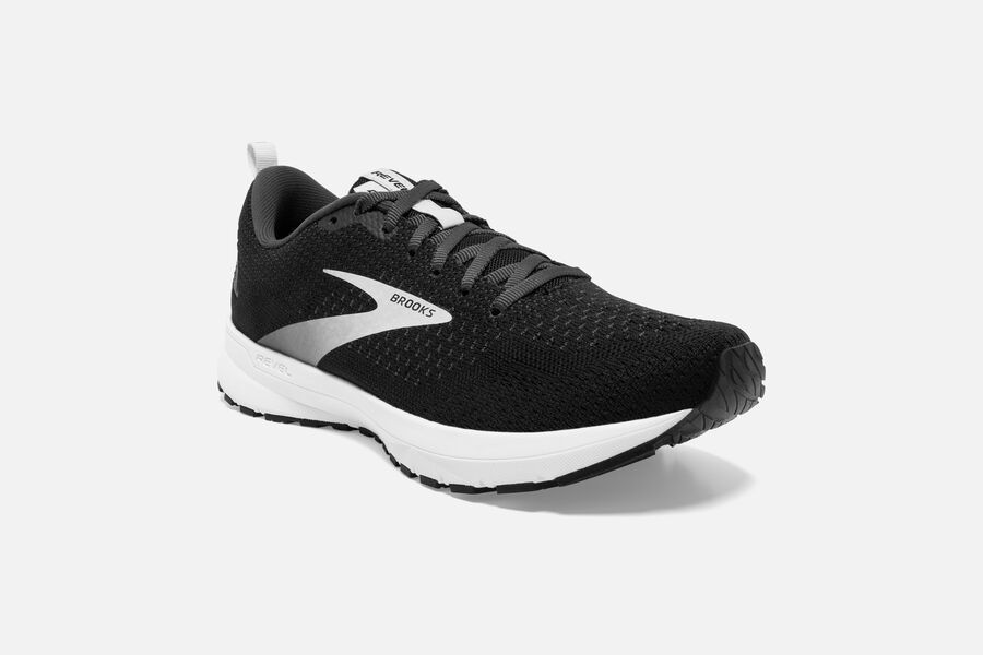 Brooks Revel 4 Road Running Shoes Mens - Black/Silver - FVSMA-8469